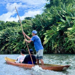 Colombia Pacific Coast Zebra Fisgona Tours Canoe up river