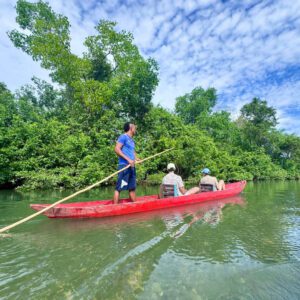 Colombia Pacific Coast Zebra Fisgona Tours Canoe up river 2