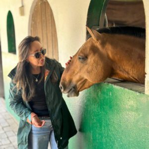 meeting the horses at the ranch